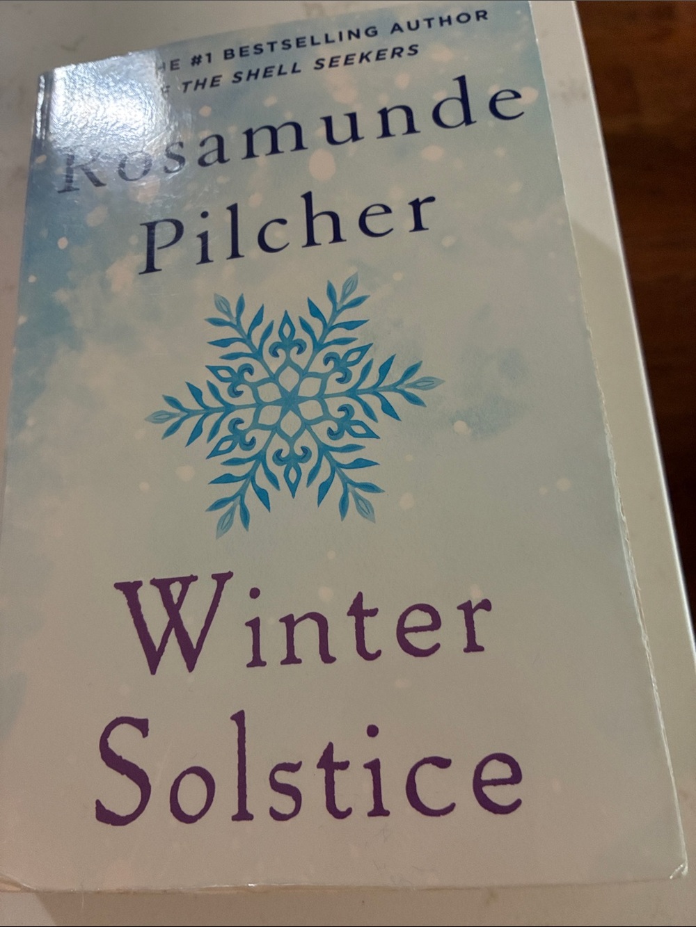 Rosamunde Pilcher "Winter Solstice" Paperback - Blue & Purple Cover